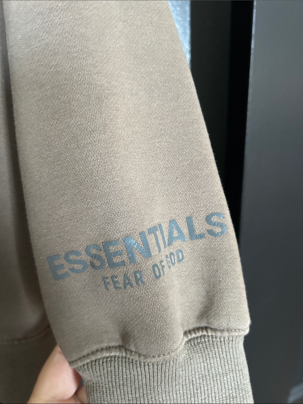 Essentials Fear of God Brown Logo Pullover Hoodie small - Picture 2 of 5